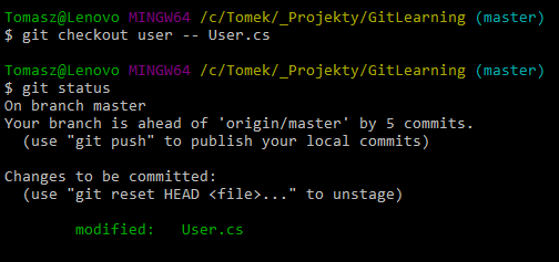 git checkout file 001